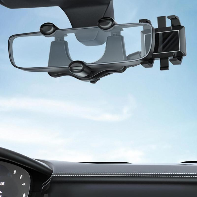 Adjustable Car Mirror Smartphone Mount | Fits Devices Up to 6.5 Inches | Conveniently Collapsible Design