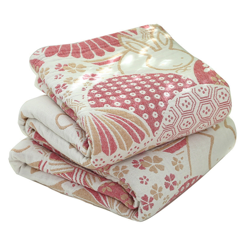 Serene Comfort Four-Layer Cotton Throw