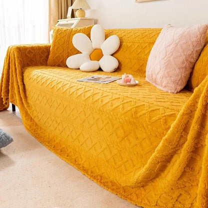 Luxurious Plush Sofa Protector Cover