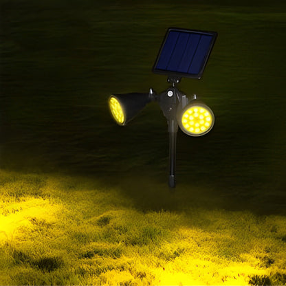 Solar Lawn Lights with LED Motion Sensor - Waterproof Dual Pack