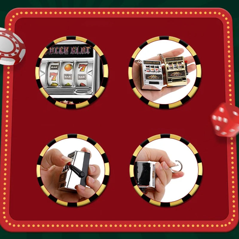 Slot Machine Keychain – Fun Novelty Accessory
