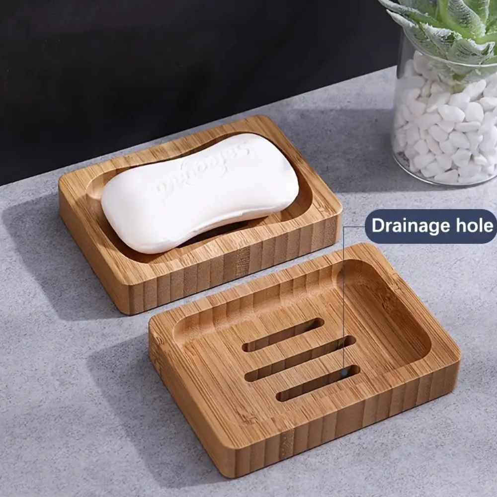 Elegant Bamboo Soap Holder for a Stylish Bathroom