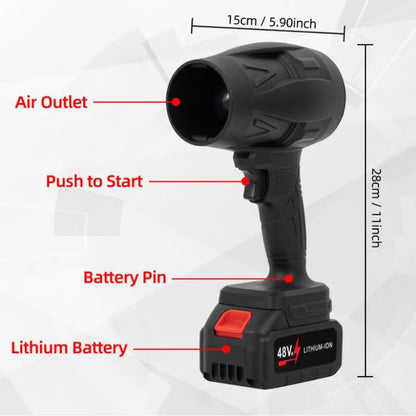 Cordless Turbo Air Blower | 200 MPH Airflow, 150,000 RPM | Rechargeable, Durable Plastic | Perfect for Electronics, Vehicles & Home