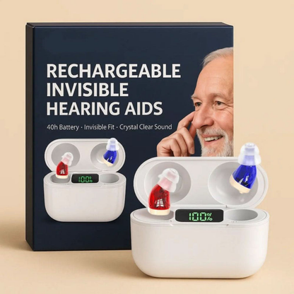 Rechargeable Invisible Earbuds Set for Hearing Assistance