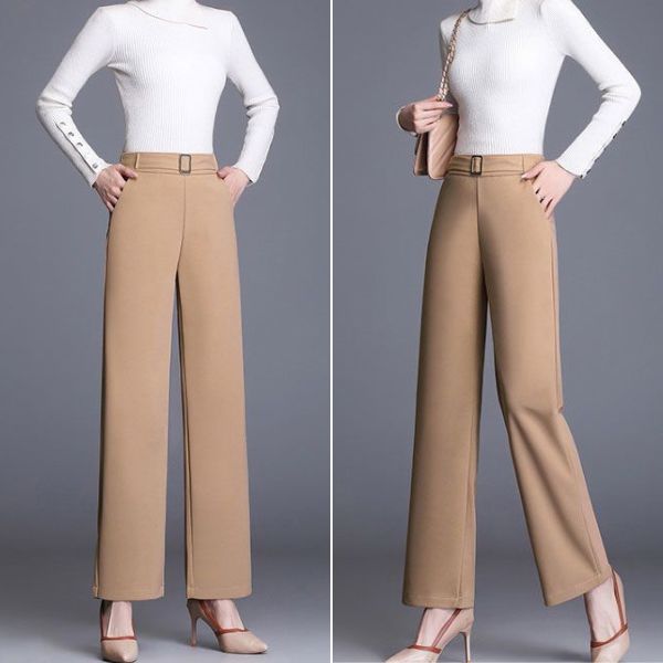 SlimFit Luxe | Effortless Elegance Wide-Leg Trousers