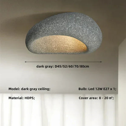 Natural Wabi Sabi Ceiling Light Fixture - Serene Aura Design