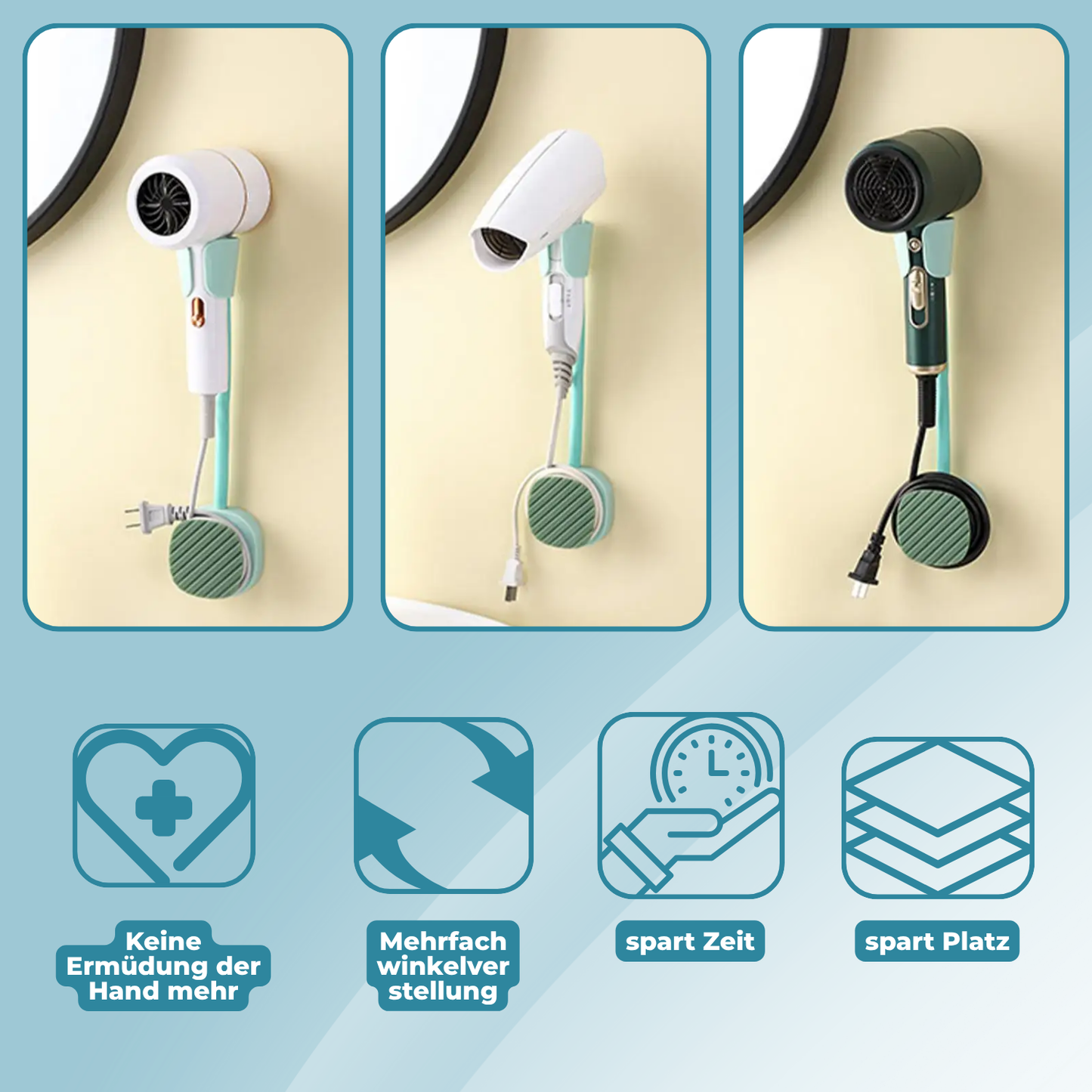 Hands-Free Hair Styling Tool for a Dry Grip