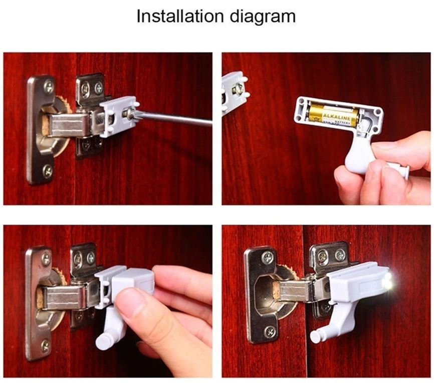 Motion-Activated LED Lights for Hinges (Pack of 10)