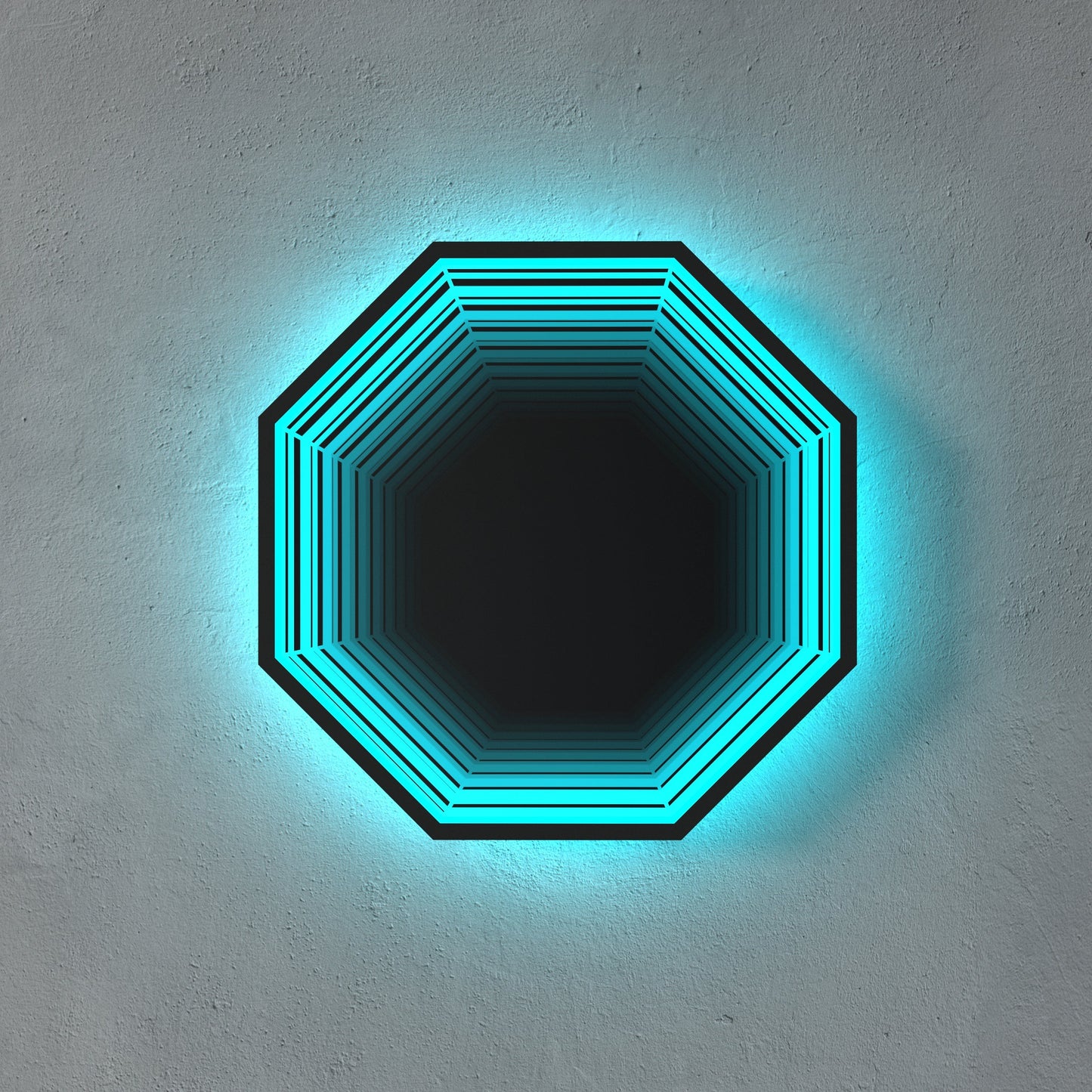 3D Octagon Mirror Light