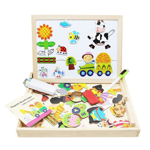 Dual-Sided Magnetic Drawing Board for Kids