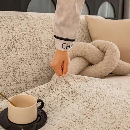 Chic Chenille Sofa Protector with Speckled Design