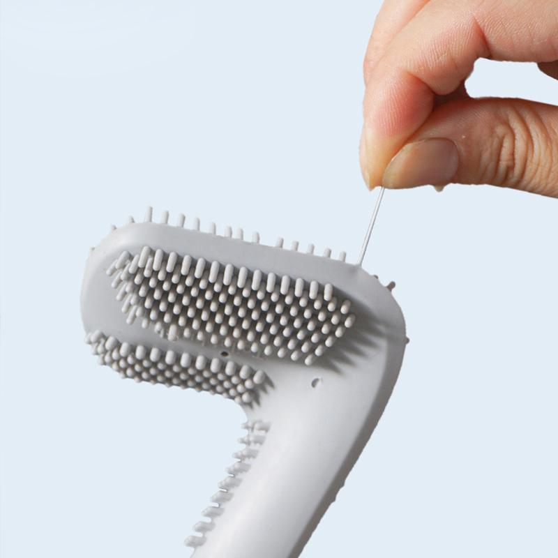Sleek Silicone Toilet Brush with Innovative Triangular Head