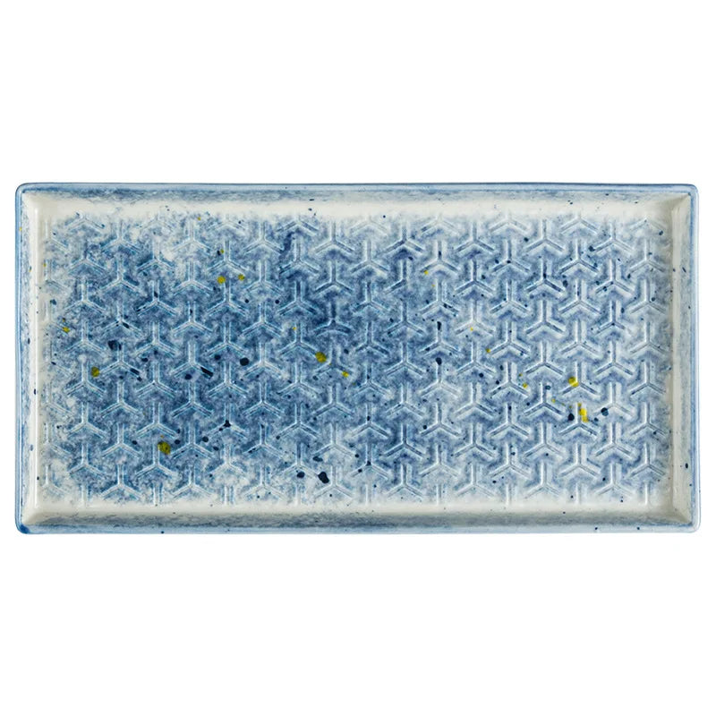 Elegant 9.5-Inch Ceramic Rectangular Serving Plate
