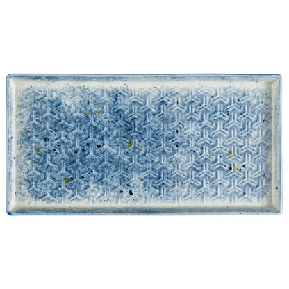 Elegant 9.5-Inch Ceramic Rectangular Serving Plate