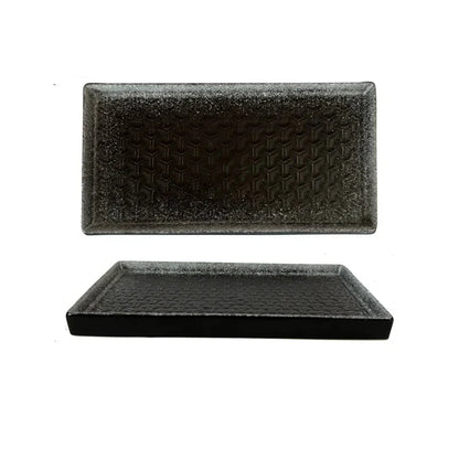 Elegant 9.5-Inch Ceramic Rectangular Serving Plate
