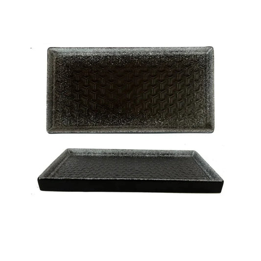 Elegant 9.5-Inch Ceramic Rectangular Serving Plate