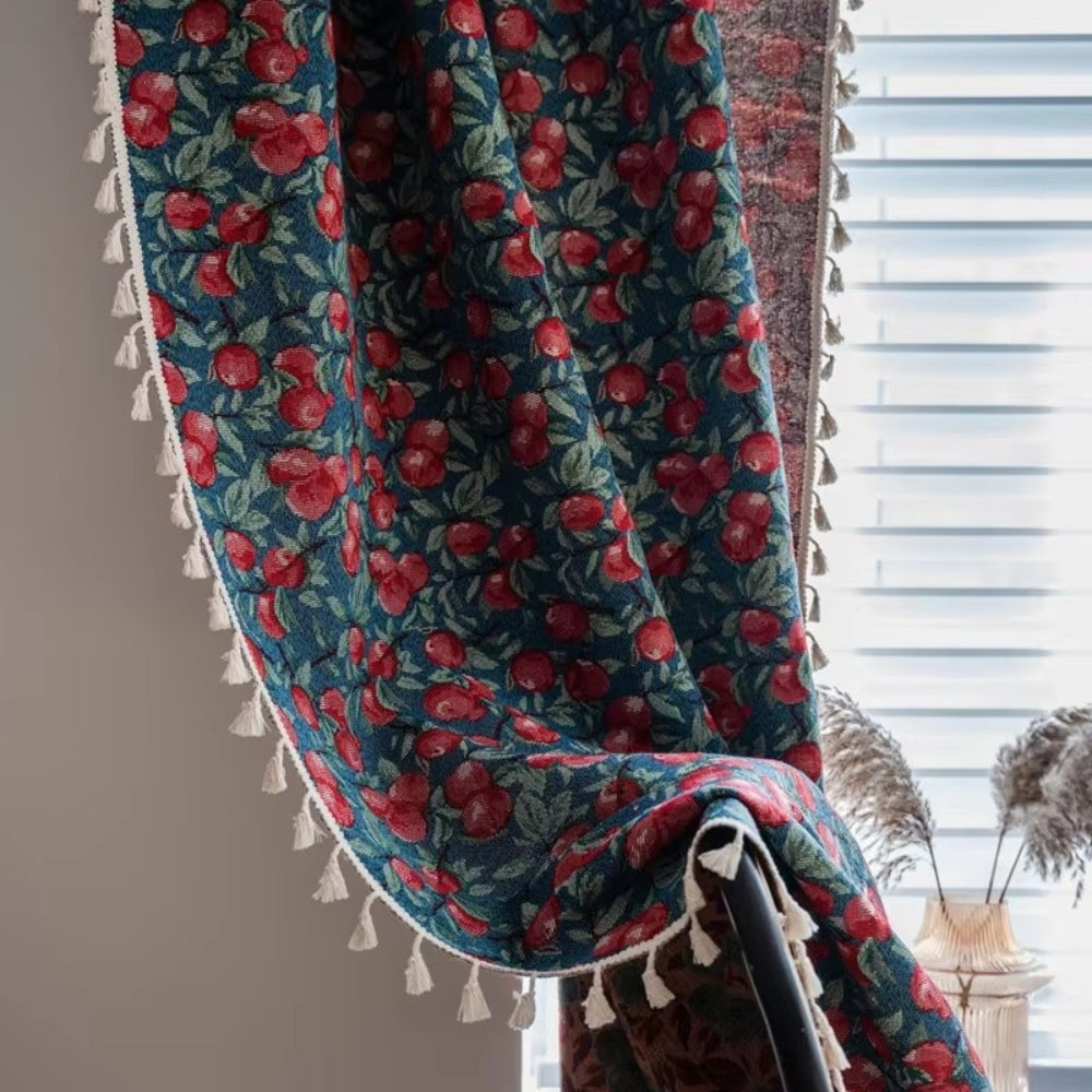 Whimsical Blossom Tassel Drapes for a Vintage Touch