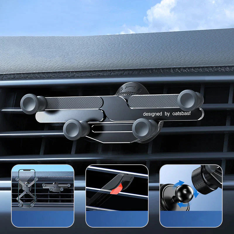 Sleek Car Phone Mount with 360-Degree Rotation