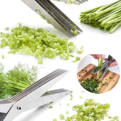 Versatile 5-Layer Stainless Steel Kitchen Shears