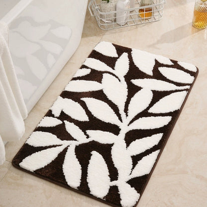 Serenity Leaf Design Bath Mat for Ultimate Comfort