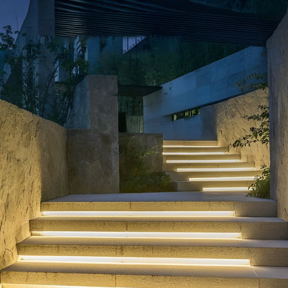 Waterproof 24V Recessed Flat LED Strip Lights for Deck and Step Illumination