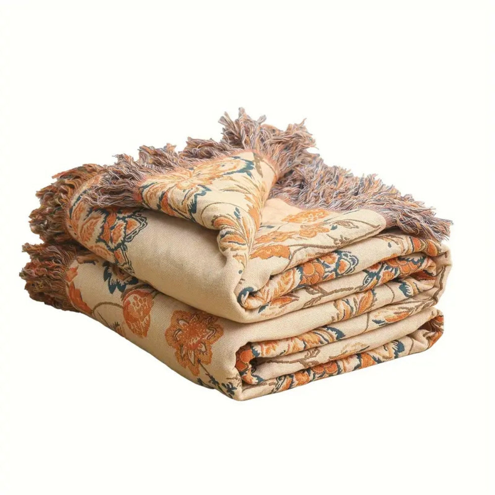 Chic Cotton Throw Blanket for Cozy Living Spaces