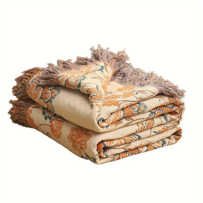 Chic Cotton Throw Blanket for Cozy Living Spaces