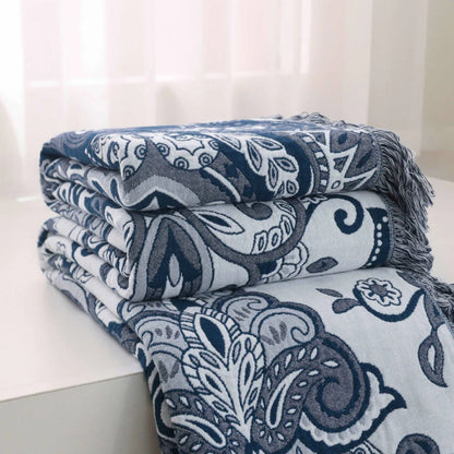 Chic Cotton Tassel Throw for Elegant Living Spaces