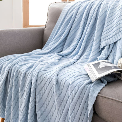 Cozy Cotton Cable Knit Blanket for Ultimate Comfort