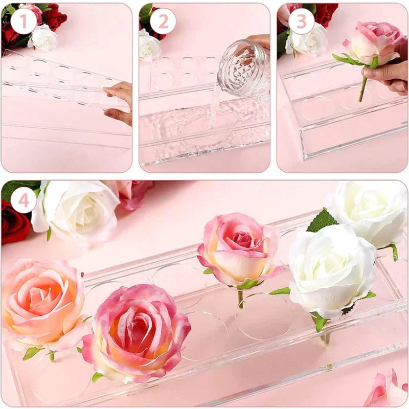 Elegant Acrylic Flower Vase with LED Illumination