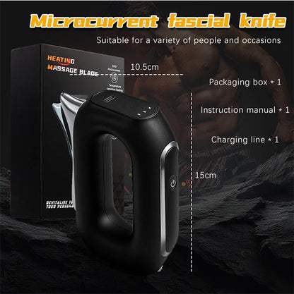 Electric Muscle Scraper with Vibration, Heat, 5 Intensities & USB Charger