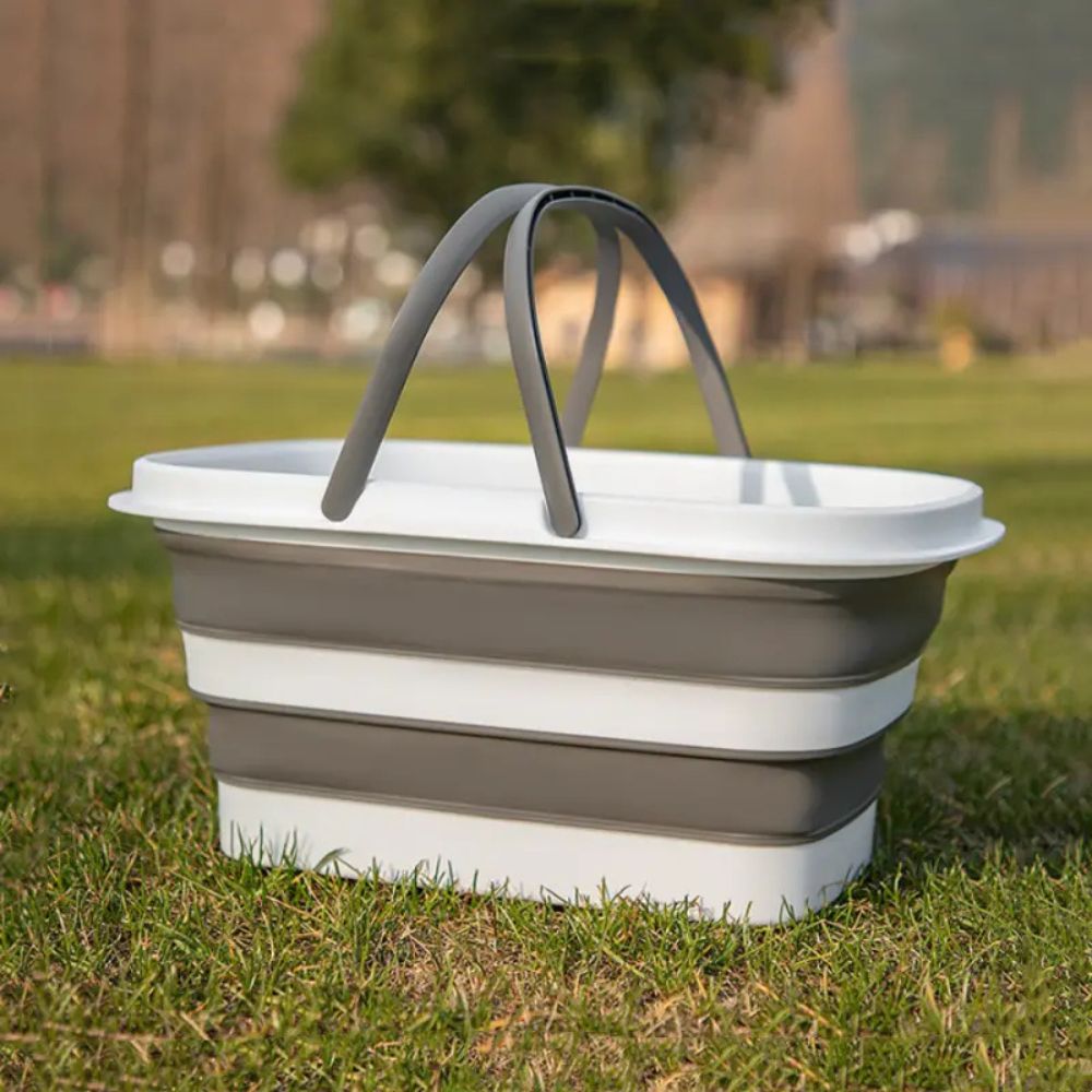 Foldable Multi-Purpose Basket – Ideal for Camping, BBQ, and Home Use