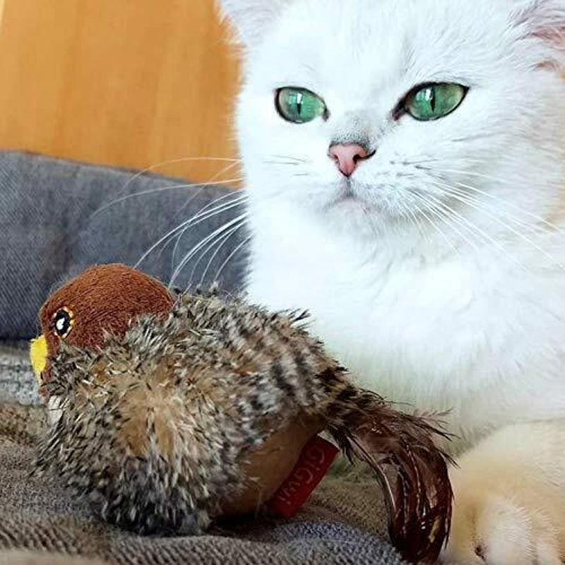 Interactive Chirping Bird Toy for Cats