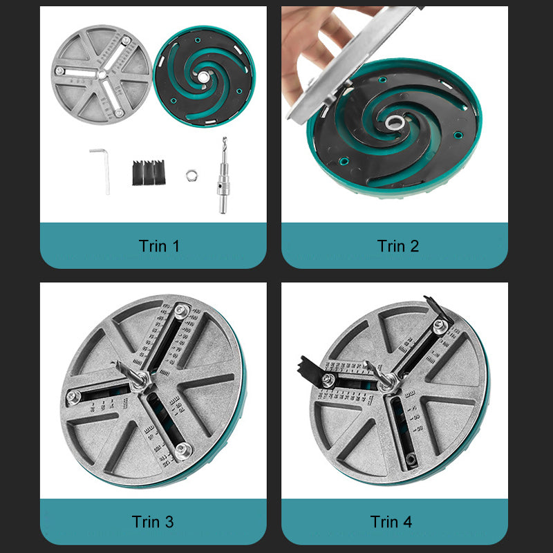 Versatile Adjustable Hole Saw Tool Set for Woodworking