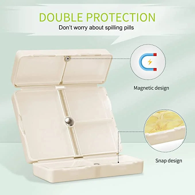 Portable Medication Organizer with 7 Compartments