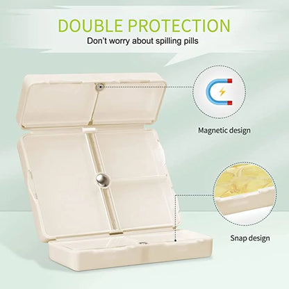 Portable Medication Organizer with 7 Compartments