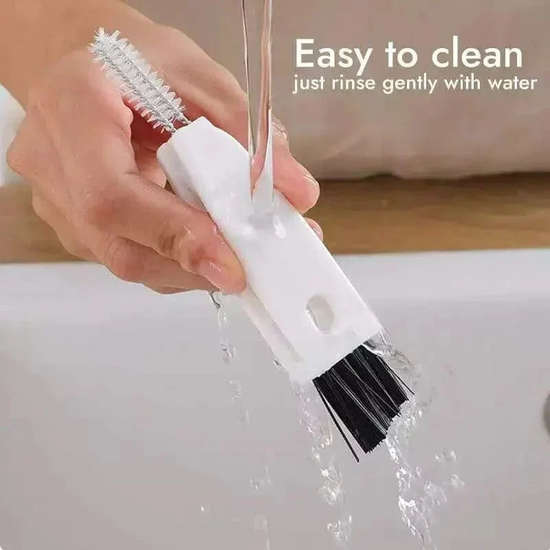 Multifunctional Bottle Cleaning Tool with 3 Unique Brushes