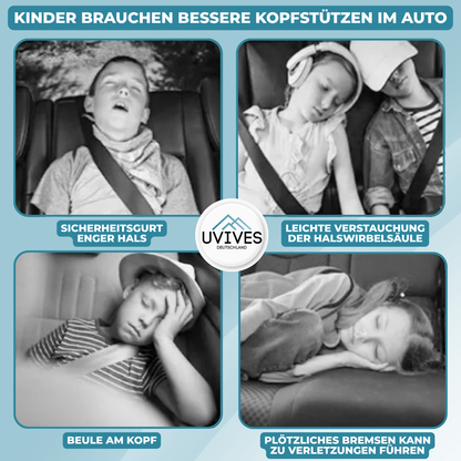 Travel Pillow for Kids - Backseat Comfort for Car Journeys