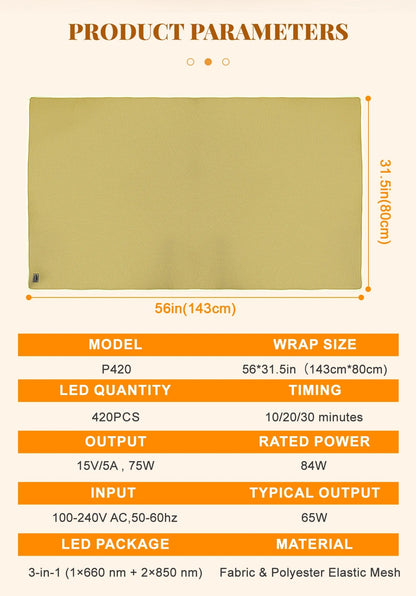 Infrared Heating Blanket for Full Body Light Therapy and Relaxation