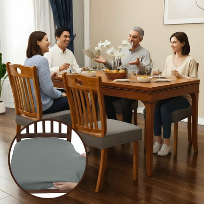 4-Pack Chair Covers for Dining Room Chairs | Stretchy & Stain-Resistant