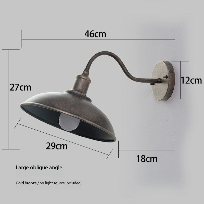 Outdoor Waterproof Wall Light Fixture in American Design (Various Finishes, Sloped & Standard)