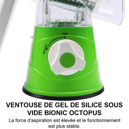 Rotary Grater and Vegetable Slicer - 3-in-1 Kitchen Tool