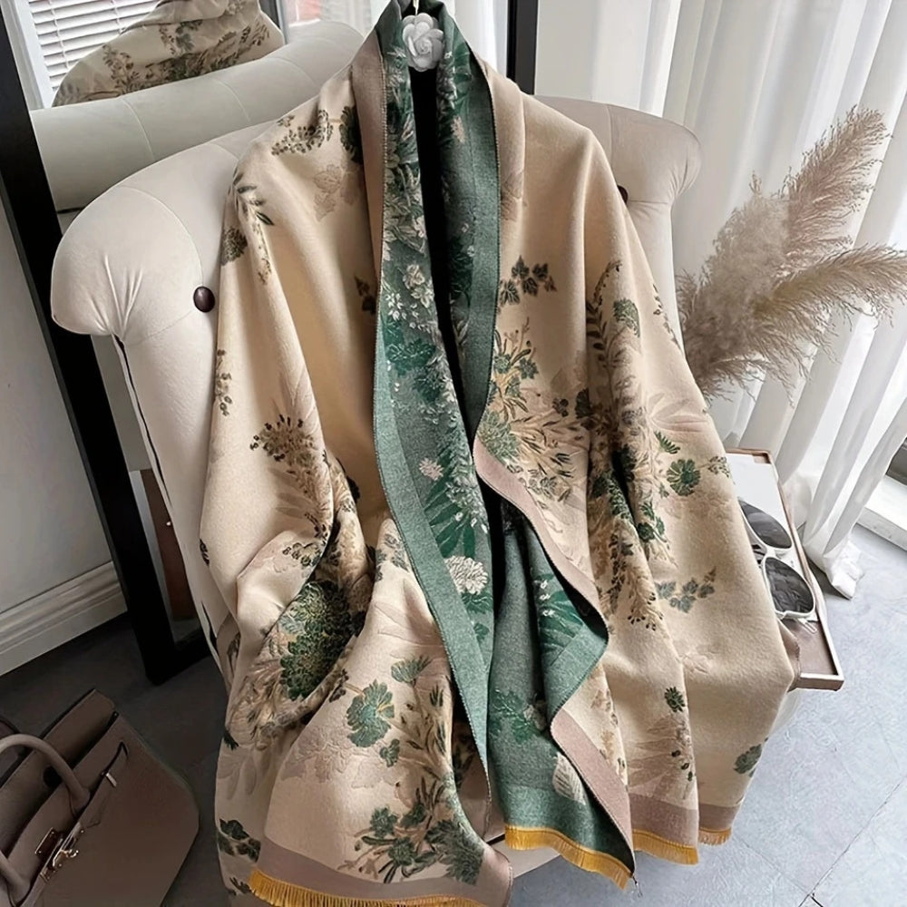 Chic Reversible Floral Soft Scarf for Effortless Style