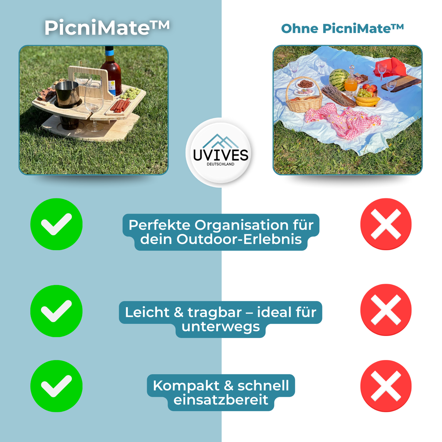 Portable Wine Table for Outdoor Use – Stylish Picnic Companion