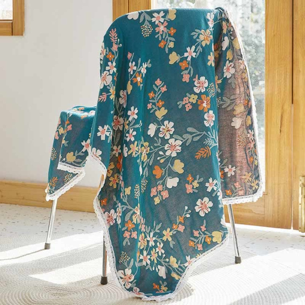 Floral Serenity Cotton Bath Towel