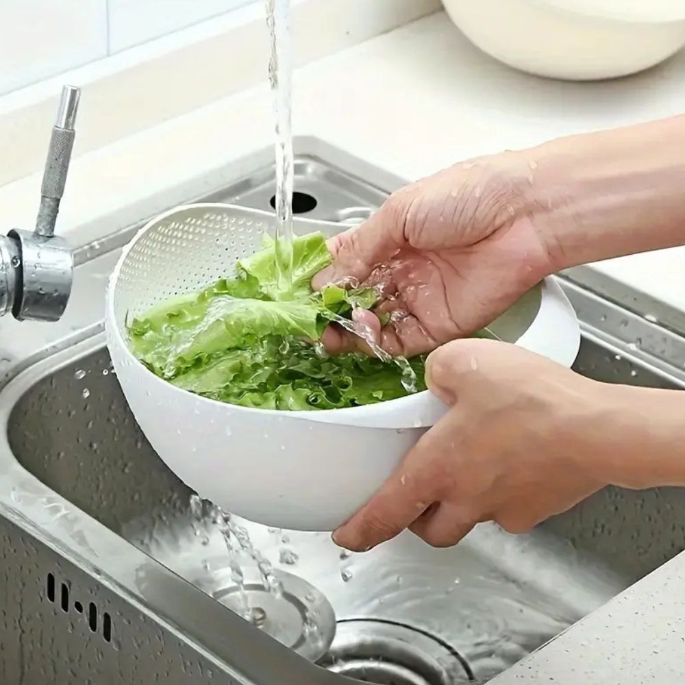 Modern Kitchen Strainer Bowl – Wash & Drain Colander