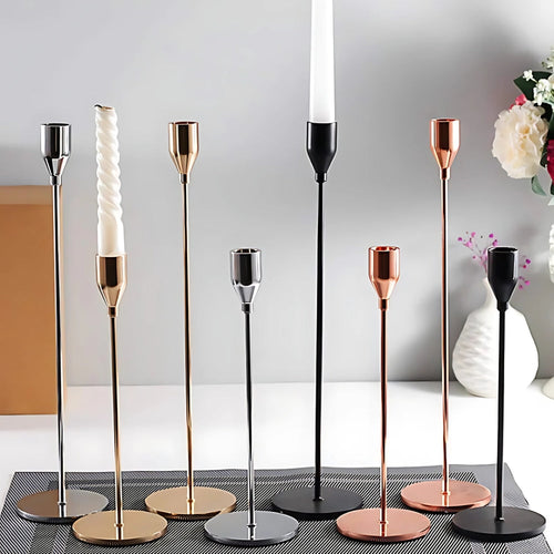 Elegant Trio Candle Stand Set for Modern Homes