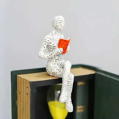 Elegant Book Lover Figurine for Home Décor