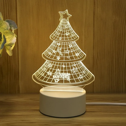 Artistic 3D LED Night Lamp with USB Power