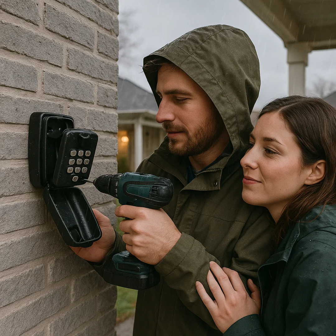 Weatherproof Key Box for Outdoor Use – Wall-Mounted Security Storage